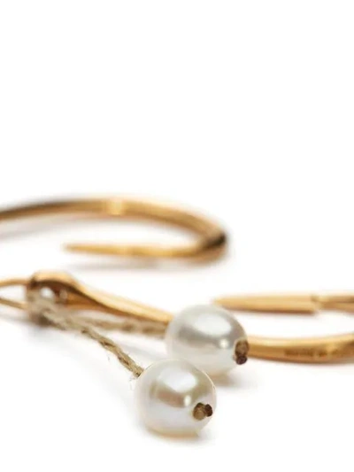 Shop Jw Anderson Vergoldete Ohrringe Mit Perlen In Gold
