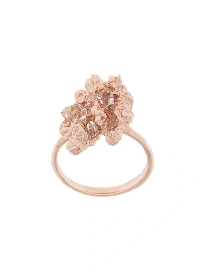 Shop Niza Huang Under Earth Irregular Ring In Pink
