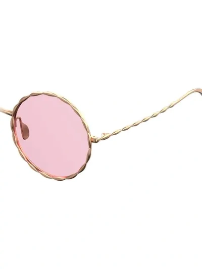 Shop Elie Saab Round Sunglasses In Pink