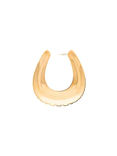 AREA BUCKLE HOOP EARRINGS - 金色