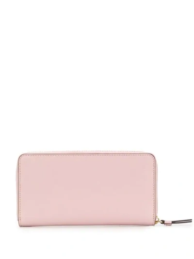 Shop Tory Burch Robinson Zip-around Wallet In Pink