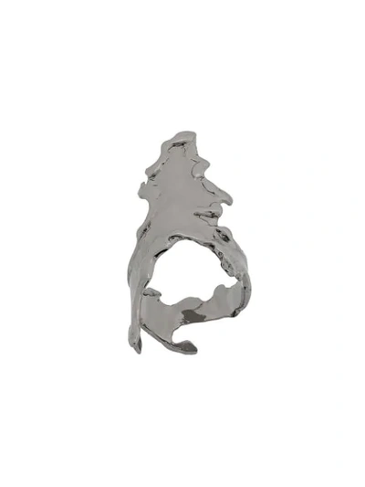 Shop Annelise Michelson Algea Phalanx Ring In Silver