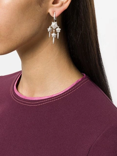 Shop Stephen Webster 18kt White Gold And Diamond Chandelier Earrings In Metallic