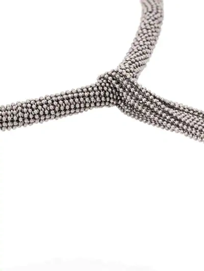 Shop Brunello Cucinelli Halskette Mit Schleife In Silver