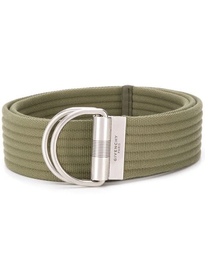 Shop Givenchy Classic Belt In Green