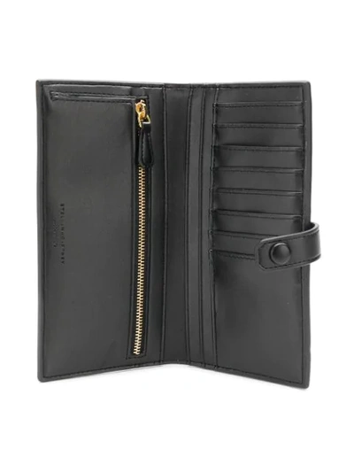 Shop Stella Mccartney Monogram Continental Wallet In Black