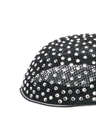 Shop Gucci Gemstone Embellished Hat In Black
