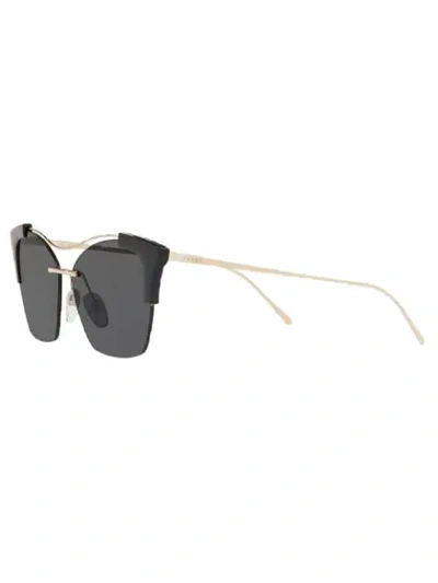 Shop Prada Oversized Square Framed Sunglasses In Black