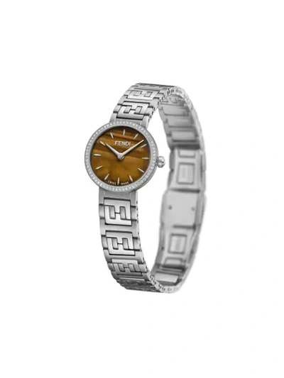 Shop Fendi Forever  Watch In Silver