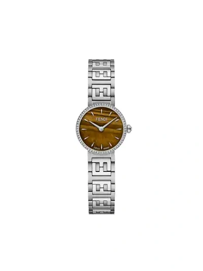 Shop Fendi Forever  Watch In Silver