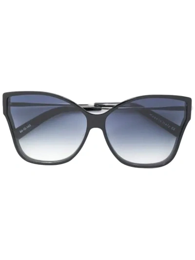 Shop Christian Roth Tripale Butterfly Frame Sunglasses In Black