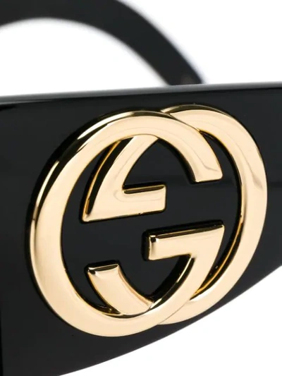 Shop Gucci Oversized Round Frame Sunglasses In 003