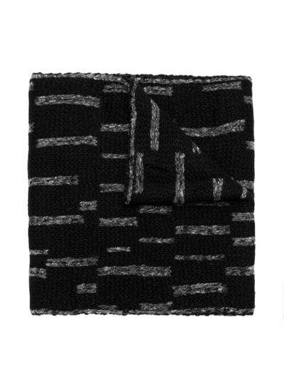 Shop Uma Raquel Davidowicz Blurry Stripes Scarf In Black