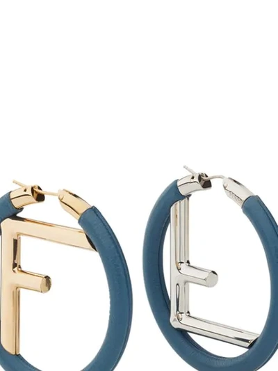 Shop Fendi F Is  Earrings In F13xe-soft Gold +palladium