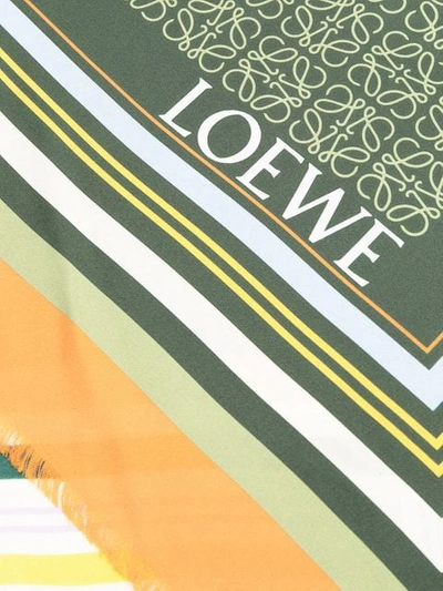 Shop Loewe Logo Print Scarf In Orange