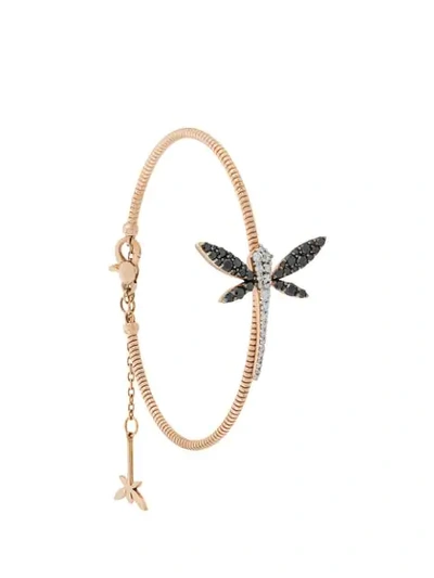 Shop Anapsara 18kt Rose Gold Dragonfly Diamond Bracelet