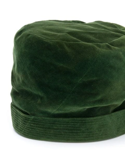 Pre-owned A.n.g.e.l.o. Vintage Cult 1950's Velvet Effect Hat In Green