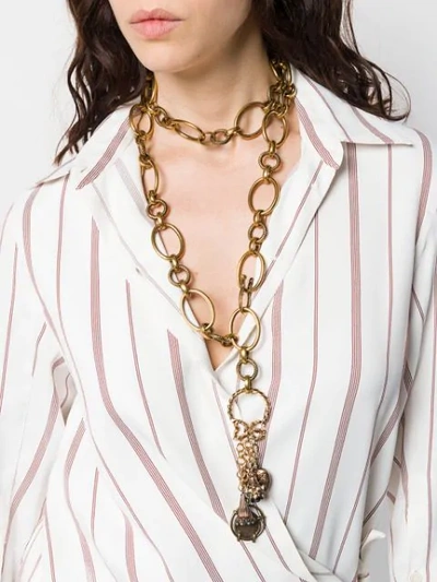 Shop Dolce & Gabbana Chain Pendant Necklace In Gold