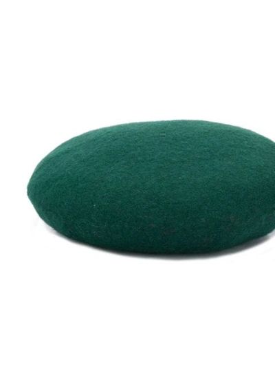 Shop Charles Jeffrey Loverboy Logo Beret Hat In Green