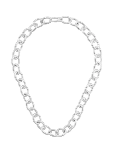 Shop Isabel Lennse Chunky Chain Necklace In Silver