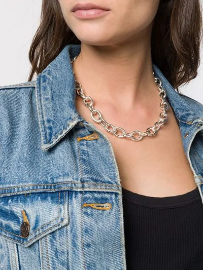 Shop Isabel Lennse Chunky Chain Necklace In Silver