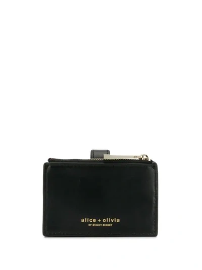 Shop Alice And Olivia Compact Stace Face Wallet In Black