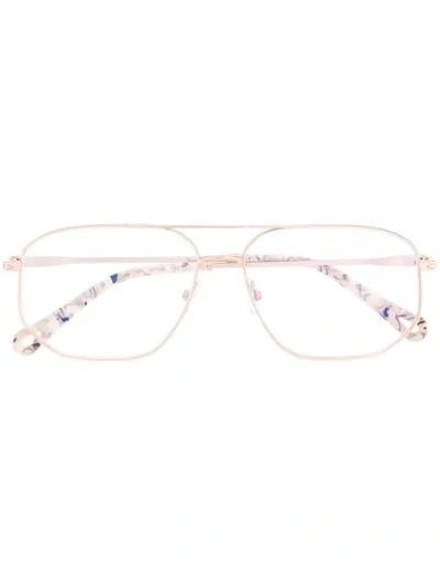 Shop Chloé Rectangle Glasses In Neutrals
