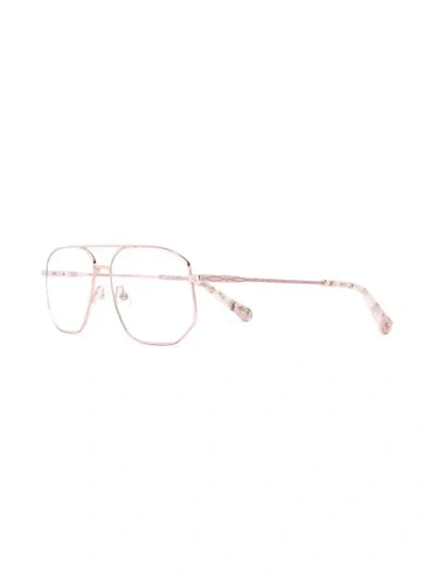 Shop Chloé Rectangle Glasses In Neutrals