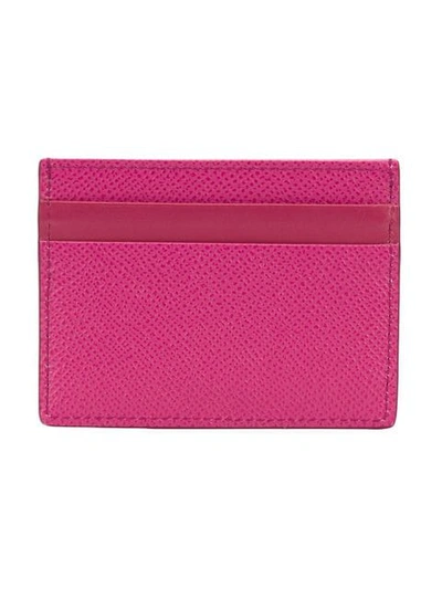 Shop Dolce & Gabbana Logo Plaque Cardholder In Pink