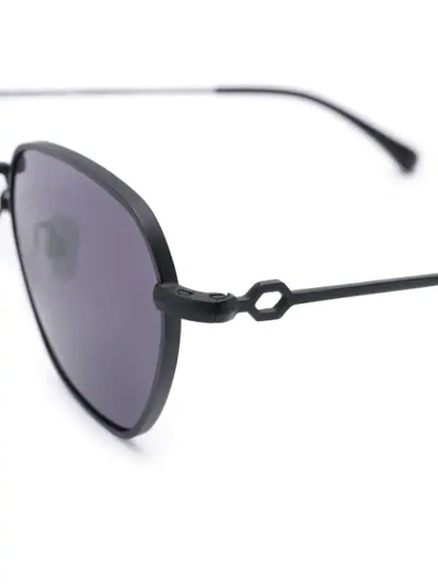 Shop Linda Farrow Square Frame Sunglasses In Black