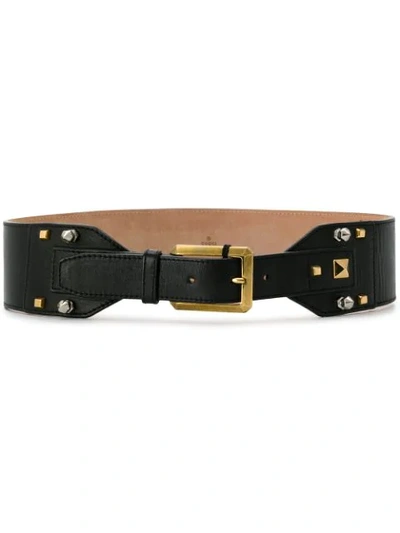 Shop Gucci Studded Belt In Black