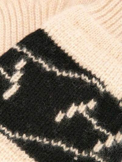 Pre-owned Hermes Logos Gloves In Neutrals
