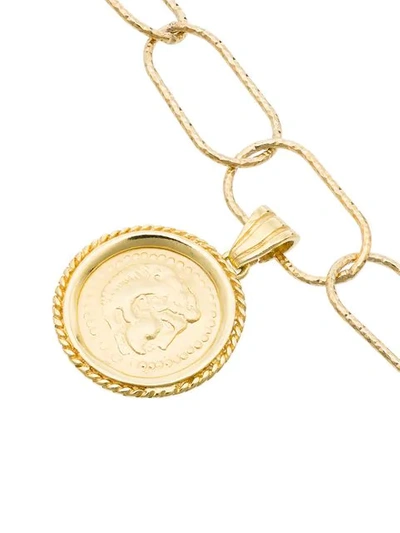 Shop Hermina Athens Hercules Coin Pendant Bracelet In Gold