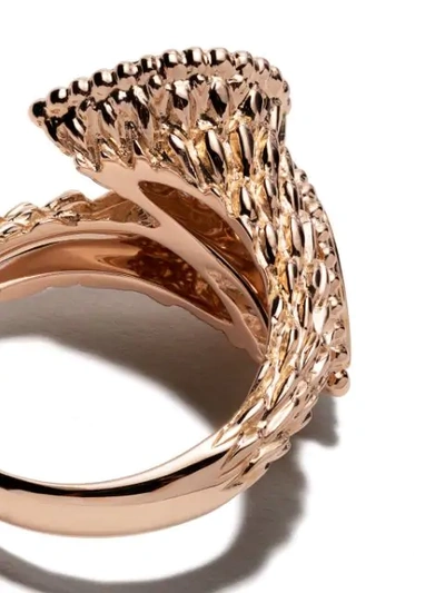 Shop Boucheron 18kt Rose Gold Diamond Serpent Bohème Toi Et Moi Motif S Ring In Pg