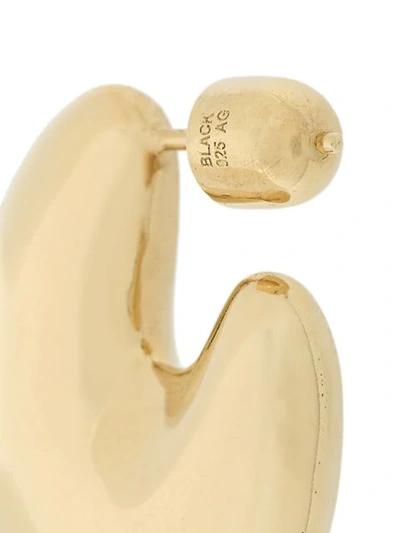 Shop Maria Black Pierced Earring In Metallic