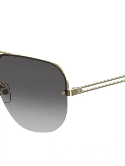 Shop Givenchy Oversized Aviator Sunglasses In Gold