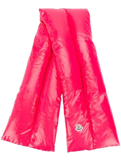 Shop Moncler Padded Scarf In Pink