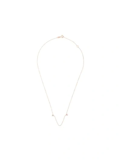 YANNIS SERGAKIS 18KT ROSE GOLD FINE DIAMOND CHAI NECKLACE - 中性色