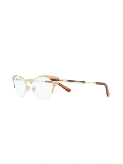 Shop Gucci Eyewear Cat Eye Frame Glasses - Pink