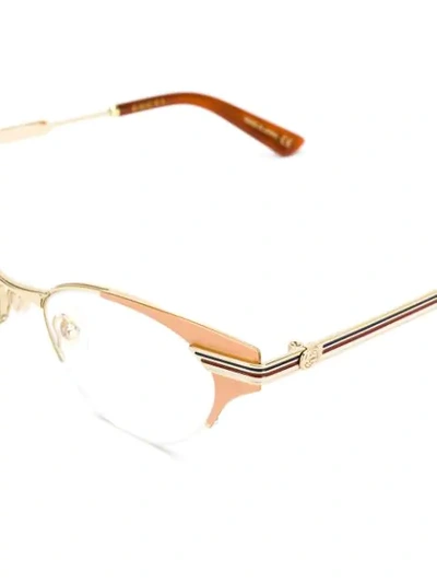 Shop Gucci Eyewear Cat Eye Frame Glasses - Pink