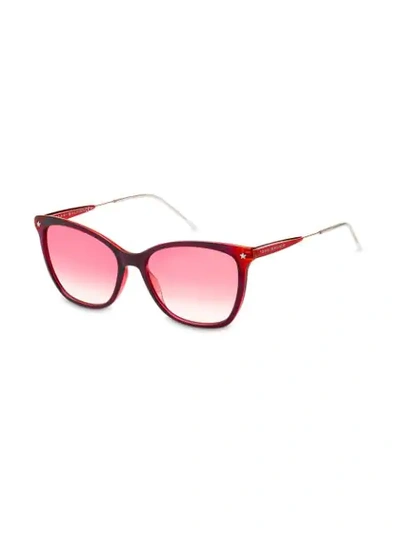 TOMMY HILFIGER OVERSIZED CAT-EYE SUNGLASSES - 蓝色