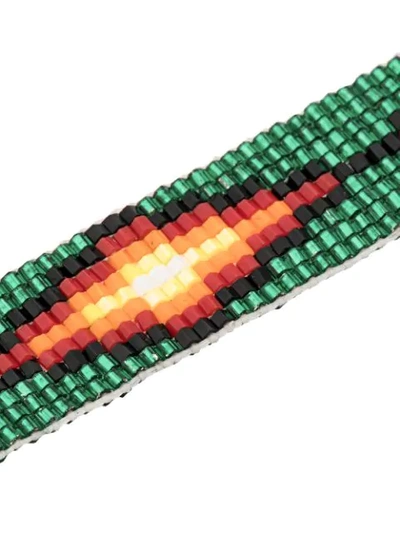 Shop Jessie Western Beaded Band Necklace In Green
