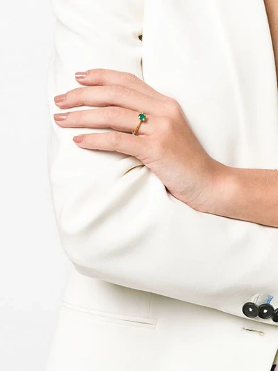 Shop Wouters & Hendrix Green Agate Ring In Gold