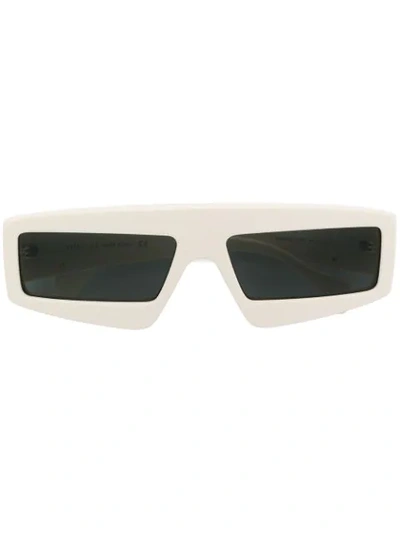Shop Gucci Gg Square Frame Sunglasses In Neutrals