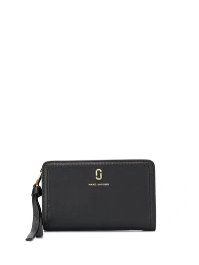 Shop Marc Jacobs The Softshot Mini Compact Wallet In Black