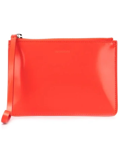 Shop Jil Sander Hand Strap Small Purse In Red