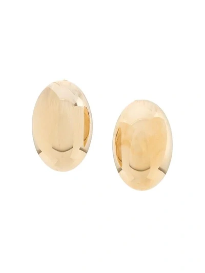 Pre-owned Givenchy Oval Earrings In Gold