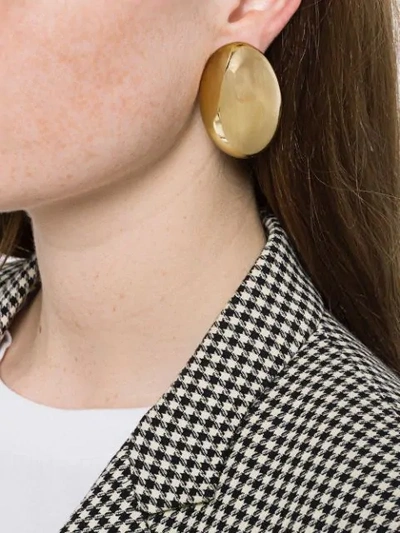 Pre-owned Givenchy Oval Earrings In Gold