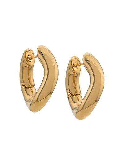 Shop Balenciaga Loop Earrings In Gold