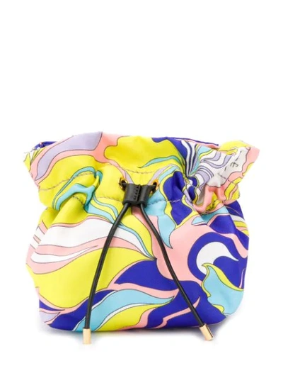 Shop Emilio Pucci Print Make Up Bag In 067 Viola/lime